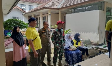 Danramil 2209/Lengkong Hadiri Kegiatan Pelayanan Pemeriksaan Kesehatan Gratis dalam Rangka HUT ke-49 Puskesmas Lengkong
