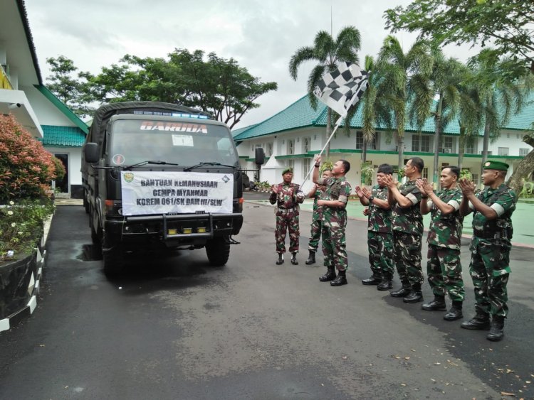 Korem 061/SK tampung dan salurkan bantuan kemanusiaan untuk Myanmar