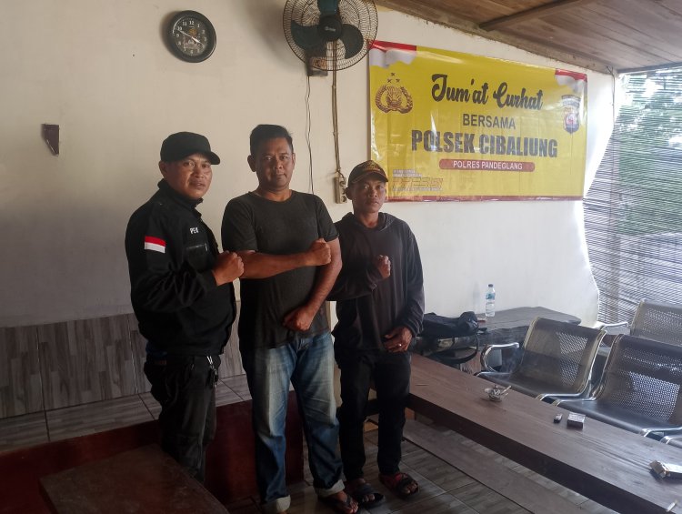 Silaturahmi Idulfitri, Kabiro Rilisberita.com Pandeglang Disambut Kanit Reskrim Polsek Cibaliung