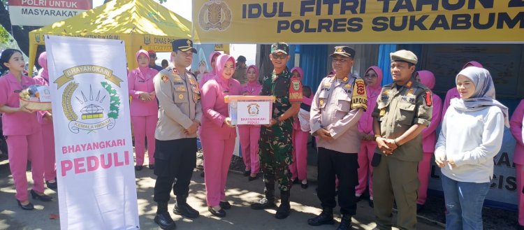 Wakapolres Sukabumi dan Ibu Bhayangkari Kunjungi Pos PAM Wisata Pantai Karang Hawu, Wujud Sinergitas TNI-POLRI