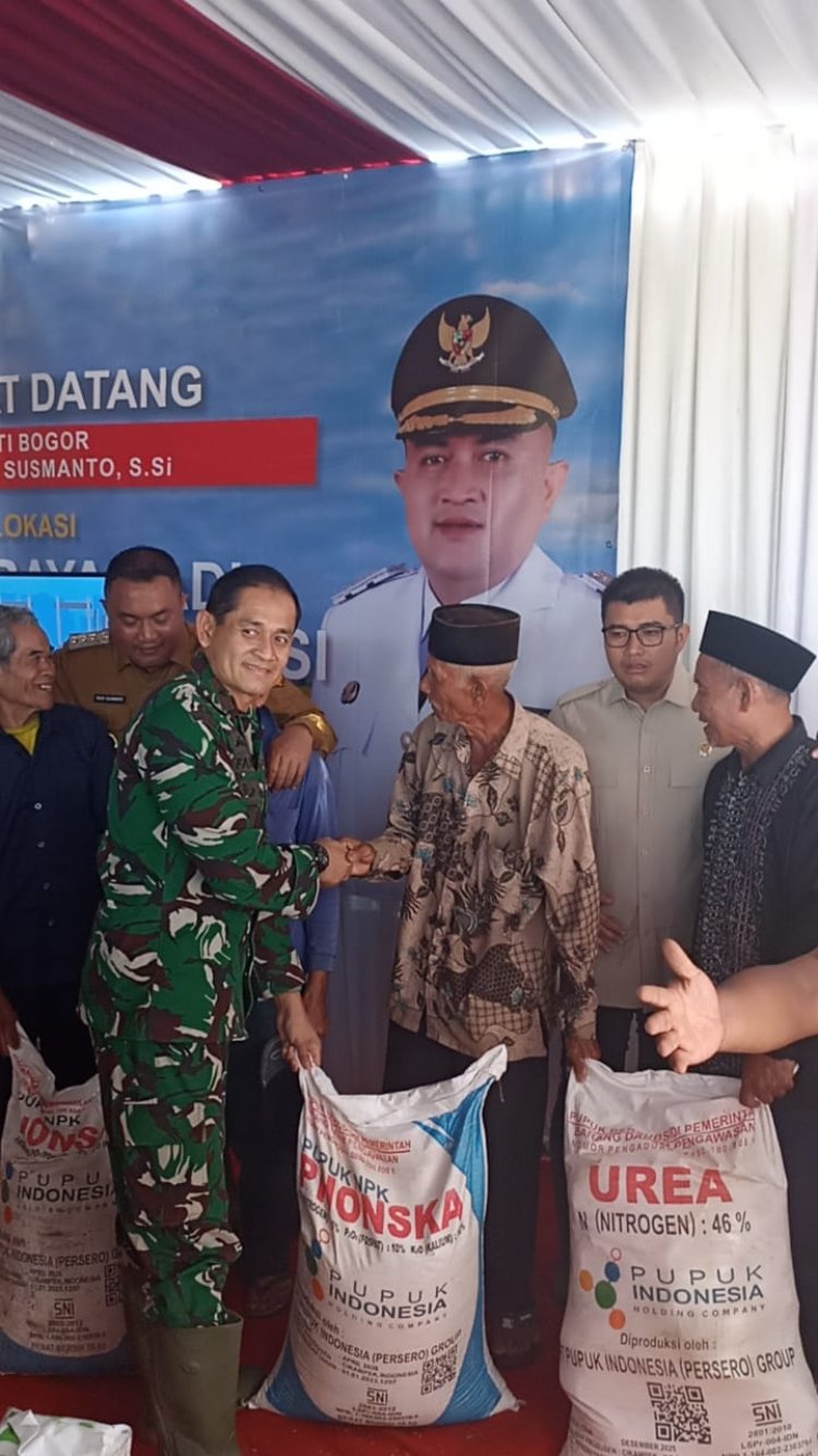 Danrem 061/SK Hadiri Panen Raya Padi Serentak di Jonggol Bersama Bupati Bogor dan Ikuti Zoom Meeting dengan Presiden RI