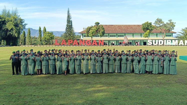 Upacara Kenaikan Pangkat Periode 1 April 2025 dan Halalbihalal 1445 H/2025 M di Kodim 0622/Kabupaten Sukabumi