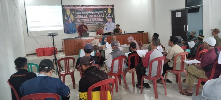 Halal Bihalal Pererat Silaturahmi Babinsa Koramil 2205/Kalapanunggal dengan Aparat Desa Kadununggal