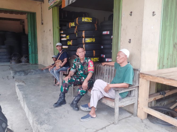 Babinsa Desa Citarik Laksanakan KOMSOS dengan Warga Kampung Ciaun