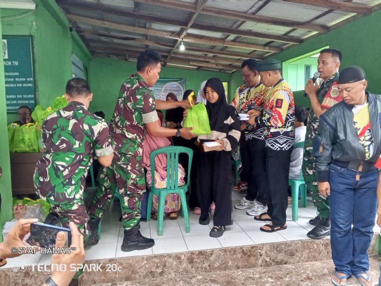 Koramil 2201/Cisolok Tebar Kepedulian, Santuni 50 Anak Yatim Piatu