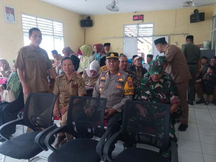 Babinsa Koramil 2204/Cikidang Hadiri Halal Bihalal Bersama Forkopimcam Cikidang