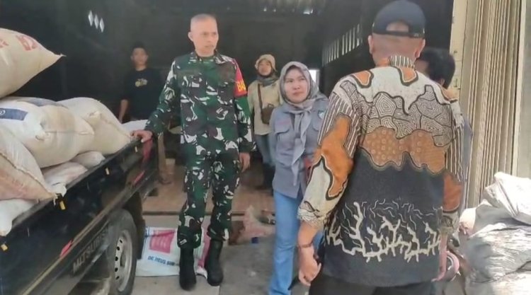 Babinsa Koramil 2209/Lengkong Laksanakan Sosialisasi Serap Gabah Petani