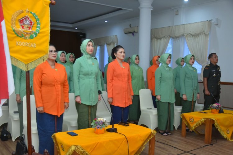 PERINGATAN HUT KE-61 DHARMA PERTIWI,- Dharma Pertiwi Bersinergi Menuju Keluarga TNI Unggul dan Prima,