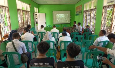 Kodim 0622/Kab. Sukabumi Hadiri Rakor Target LTT Padi Mei 2025 Wilayah VI di Jampangkulon