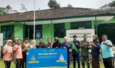Koramil 2204/Cikidang dan SMAN 1 Cikidang Gelar Kegiatan Penghijauan di Desa Cikidang