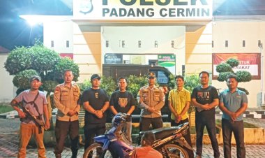 Curi Motor di Ladang, Pelaku Diciduk Tekab 308 Presisi Polsek Padang Cermin Tanpa Perlawanan!