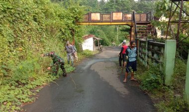Bakti Sosial Babinsa Koramil 2202/Palabuhanratu di Desa Mekar Asih