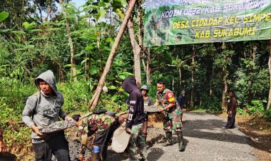 BABINSA KORAMIL 2202/PALABUHANRATU GELAR KARYA BAKTI DI DESA CIDADAP