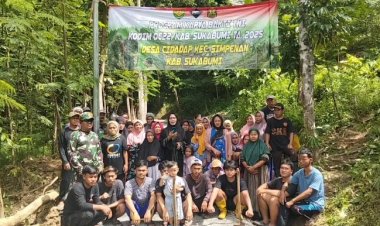 Kodim 0622/Kabupaten Sukabumi Gelar Karya Bakti TNI TA 2025 di Desa Cidadap, Kecamatan Simpenan
