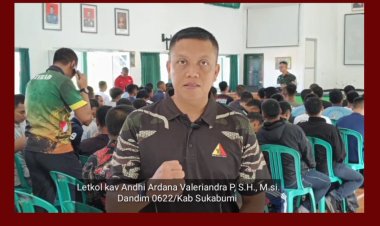 Dandim 0622/Kab Sukabumi Berikan Arahan 125 Pemuda Sukabumi Ikuti Pembinaan Jelang Seleksi Prajurit TNI AD