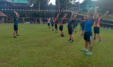 Makodim 0622/Kab. Sukabumi Gelar Olahraga Bersama untuk Jaga Kebugaran Prajurit