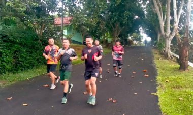kodim 0622/Kab. Sukabumi Gelar Olahraga Bersama untuk Jaga Kebugaran Prajurit