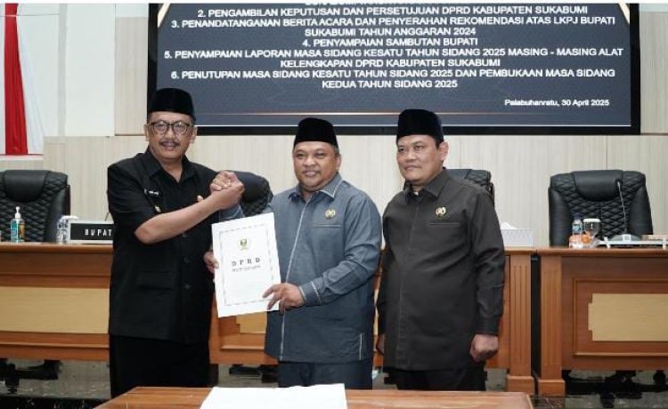 Rapat Paripurna ke-14 DPRD Kabupaten Sukabumi Tahun Sidang 2025: Evaluasi Kinerja dan Penyerahan Rekomendasi atas LKPJ Bupati Sukabumi