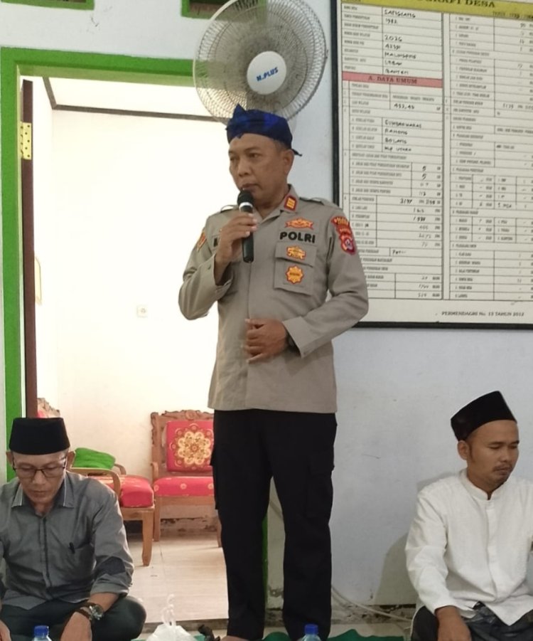 Kapolsek Malingping Polres Lebak Hadiri Pembukaan Pengajian Tingkat Desa Sanghiang