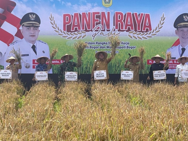 Danrem 061/Suryakancana dan Forkopimda Gelar Panen Raya di Bogor, Dukung Program Ketahanan Pangan Nasional