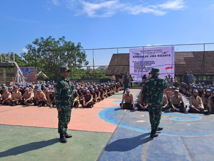 Danramil 2207/Jampangtengah Dukung Pelatihan P5 di SMAN 1 Jampangtengah