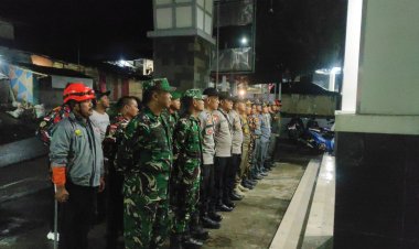 Personil Kodim 0622/Kab. Sukabumi Ikuti Apel Gabungan Kesiapan Pengamanan Malam Takbiran Idul Adha 1446 H/2025 M di Kecamatan Parakansalak