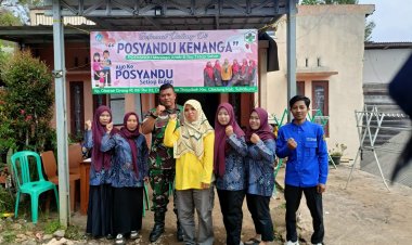 Babinsa Koramil 2204/Cikidang Dampingi Kegiatan Posyandu di Desa Cikarae Thoyibah