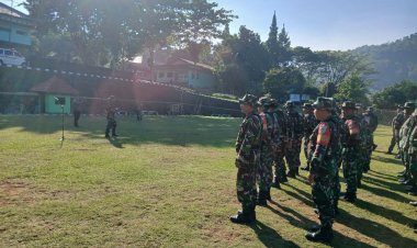 BABINSA KORAMIL 2205/KALAPANUNGGAL IKUTI APEL LATGULBENCAL DI MAKODIM 0622/KAB. SUKABUMI