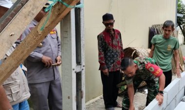 Karya Bakti  TNI Koramil 2213/Jampang Kulon Bersama Warga