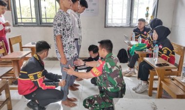 Babinsa Koramil 2208/Nyalindung Dukung Seleksi Calon Paskibraka di Kecamatan Nyalindung