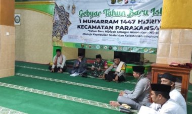 Danramil 2206/Parakansalak Hadiri Kegiatan Istighosah Sambut Tahun Baru Hijriyah 1447 H di Kecamatan Parakansalak