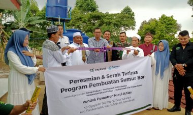 Babinsa Koramil 2206/Parakansalak Hadiri Peresmian dan Serah Terima Sumur Bor di Desa Sukatani