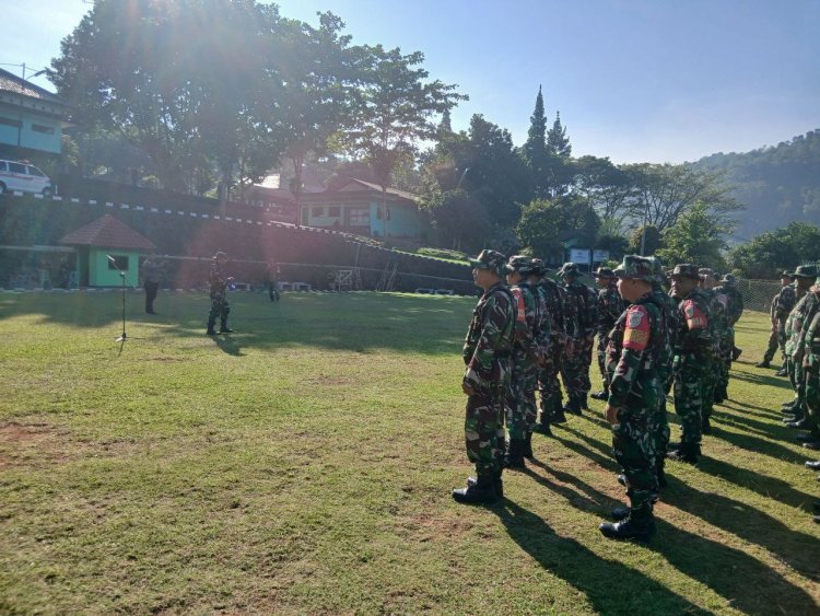 BABINSA KORAMIL 2205/KALAPANUNGGAL IKUTI APEL LATGULBENCAL DI MAKODIM 0622/KAB. SUKABUMI