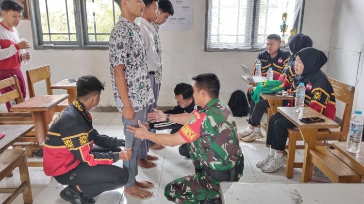 Babinsa Koramil 2208/Nyalindung Dukung Seleksi Calon Paskibraka di Kecamatan Nyalindung