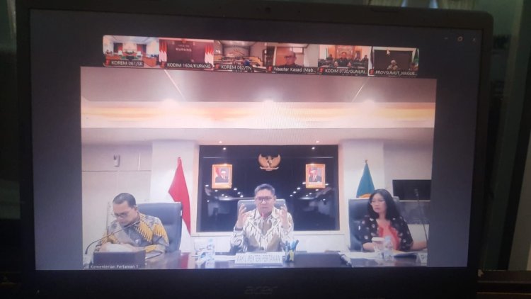 Danrem 061/SK Ikuti Rakor Monitoring dan Percepatan Oplah dan Cetak Sawah Guna Mendukung Swasembada Pangan Nasional