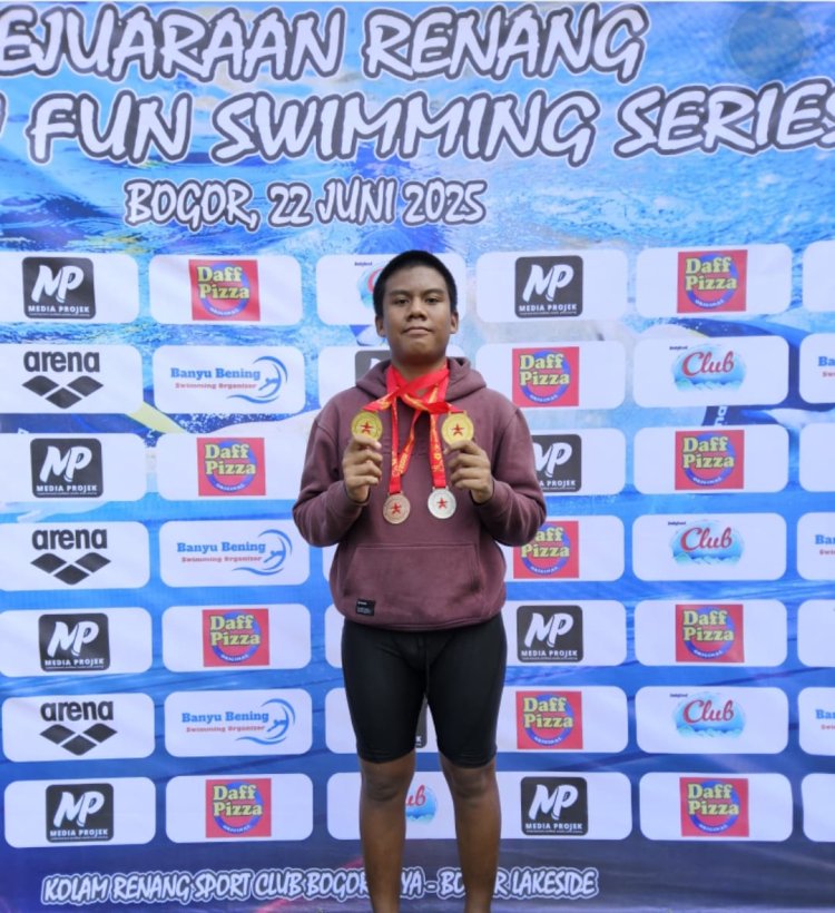 Atlet Muda Raafi Januar Febrian Raih Empat Medali di Kejuaraan Renang Starfish Fun Series 2 Tingkat Nasional