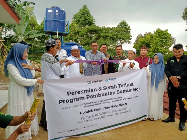 Babinsa Koramil 2206/Parakansalak Hadiri Peresmian dan Serah Terima Sumur Bor di Desa Sukatani