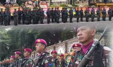 DANDIM 0622/KAB SUKABUMI HADIRI UPACARA HARI BHAYANGKARA KE-79 DI ALUN-ALUN PALABUHANRATU