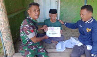 Babinsa Koramil 2204/Cikidang Laksanakan Pendampingan Distribusi BLT DD di Desa Cijambe