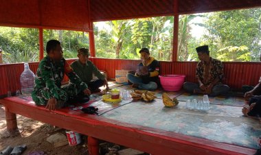 Babinsa Koramil 2204/Cikidang Sosialisasikan Serap Gabah Kepada Poktan di Desa Tamansari