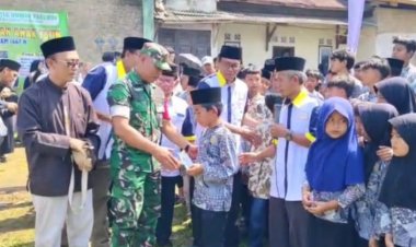 Babinsa Koramil 2206/Parakansalak Hadiri Kegiatan Santunan Anak Yatim