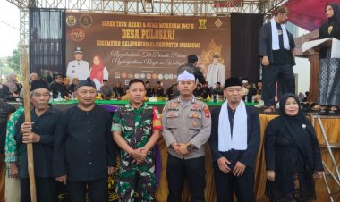 Babinsa Koramil 2205/Kalapanunggal Hadiri Kegiatan Seren Tahun Akbar dan Gema Muharam 1447 H