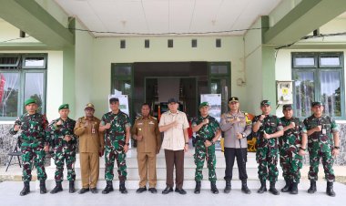 Menhan Sjafrie Sjamsoeddin Tinjau Batalyon Teritorial Pembangunan 803/KYK di Boven Digoel, Papua Selatan