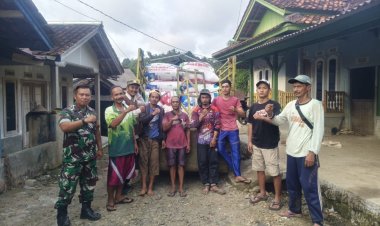Babinsa Koramil 2211/Sagaranten Laksanakan Giat Sergab Bulog di Desa Cidolog