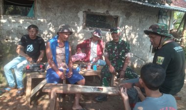 Babinsa Koramil 2213/Jampang Kulon  Laksanakan Komsos Bersama Warga Binaan