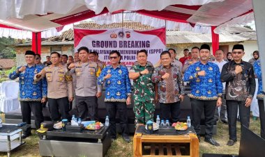 Danramil 2207/Jampangtengah Hadiri Peresmian Ground Breaking SPPG Itwasum Polri di Jampangtengah