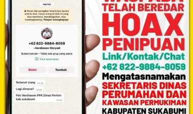 Sekretaris Dinas Perumahan dan Kawasan Permukiman (Disperkim) Kabupaten Sukabumi