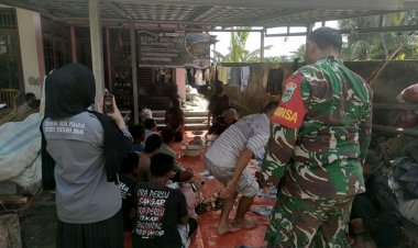 Babinsa Koramil 2202/Palabuhanratu Dampingi Sosialisasi Pembuatan Pupuk Organik di Desa Loji