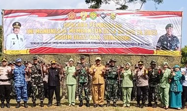 Upacara Pembukaan TMMD Ke-125 Tahun 2025 Kodim 0622/Kab. Sukabumi Resmi Digelar di Desa Langkapjaya