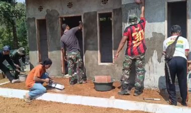 Pasiter Kodim 0622/Kab. Sukabumi Tinjau Progres RTLH TMMD ke-125 di Enam Titik Lokasi